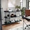 Martha Stewart Emmett 3 Shelf 35in.H Storage Display Unit Bookcase w/Oil Rubbed Brnz Metal Frame in Blk Wood Grain JN-2542B3-BK-BK-MS - alternate 6